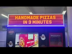 Pizzaautomaat van 55 inch met touchscreen, verwarmings- en baksysteem en LED-lichtbak