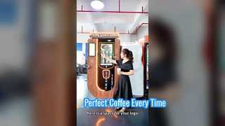 Haloo versgemalen koffieautomaat met 27 inch touchscreen en automatische kopjesdropping en c