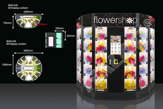 OEM ODM 24 uren bloeit Automaat van de Automaat de Koelkast voor Bloemen