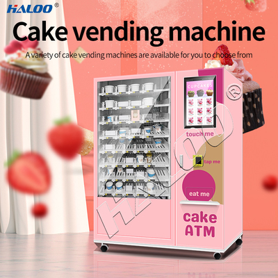 Van de Ijskast Automatische Cupcake van het liftsysteem van de de Automaatsalade Verse het VoedselAutomaat met 21.5inch-Touch screen