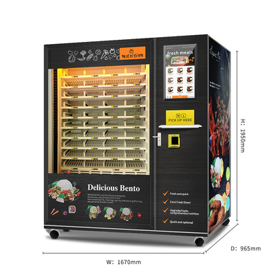 Grote van de het Ontbijtmaaltijd van het Capaciteits Automatische Snelle Voedsel van de de Lunchdoos Hete het voedselAutomaat met Microgolf het Verwarmen