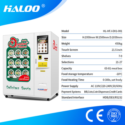 Minus het VoedselAutomaat van 20 Prep Bevroren Maaltijdbento breakfast lunch box dumplings van graadcelsius met Snelle het Verwarmen Functie