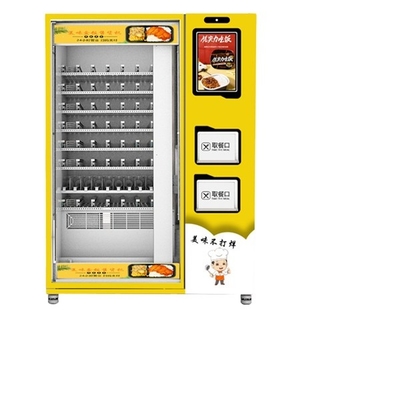 Klaar eet van het de automaatvoedsel van de lunchdoos de maaltijdautomaat met dubbele microgolf het verwarmen functie