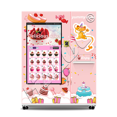 Haloo Vending Machine Fabrikant 21,5 inch Reclame Smart Touch Screen Cake Vending Machine