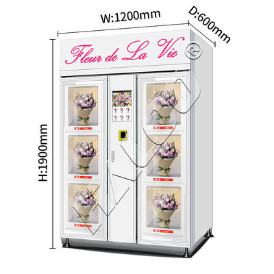 Haloo Vending Machine LeverancierBig Size 6 Locker Vending Machine 10,1 inch Touch Screen Kies bloemen op de machine