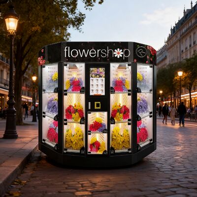 Haloo 14-rooster Customized Logo Flower Vending Machine Gifts Flower Holding Machine Met koelfunctie
