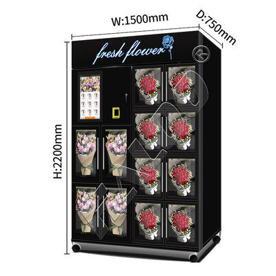 Haloo Vending Machine Leverancier Smart Touch Screen Full Automatic Kiosk 12-rooster Customized Logo Gifts Flower Vending Machine