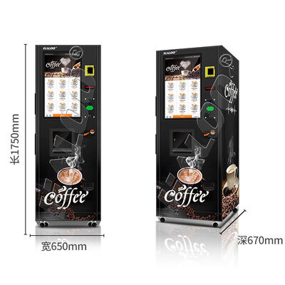 Haloo 32 inch touch screen solid instant coffee vending machine with built-in water pump and semiconductor refrigeration
