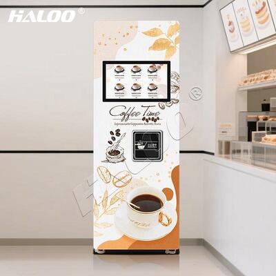 21.5 inch high-definition touchscreen commerciële capsule automatische koffiemachine met warme dranken