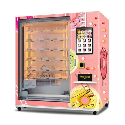 Grote capaciteit 21,5 inch touchscreen cake vending machine met kleur staal plaat schuim frame en XY verzend systeem