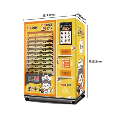 24-uurs zelfbediening fastfood lunchbox vending machine met staal deurframe en dubbele magnetron verwarming functie