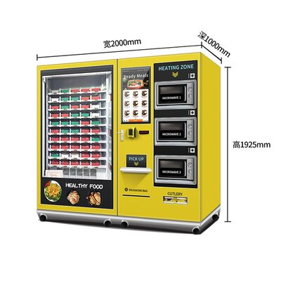 32 inch touchscreen grote capaciteit semi-automatische lunchbox machine met 3 magnetronen, aanpasbare stickers voor de hele machine