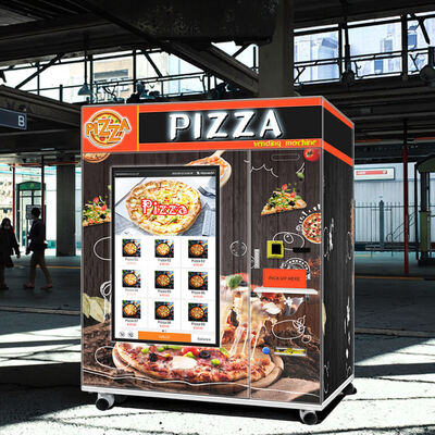 Haloo 55-inch touchscreen verse pizza automaten gekleurde stalen panelen schuim