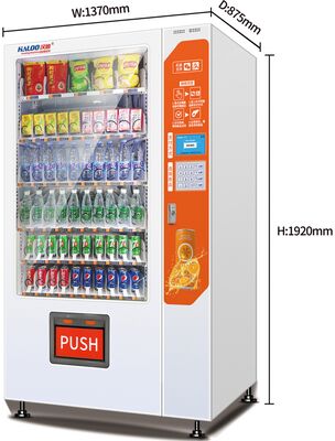 Galvanized steel vending machines for beverages and snacks are durable