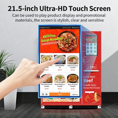 Haloo -18 °C bevroren noedels verkoopmachine met kleur staal plaat materiaal, magnetron, stoomverwarming voor 35 seconden, serveren