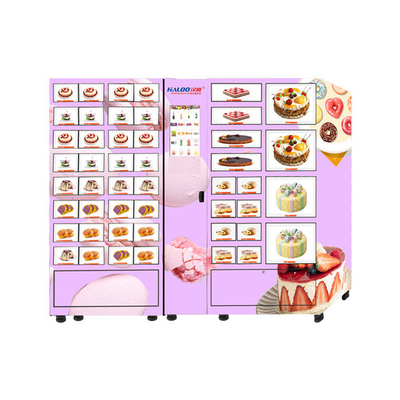 Van het het Ei Verse Voedsel van cakesdesserts de KastAutomaat met het Koelen van en de Reclame van het Scherm