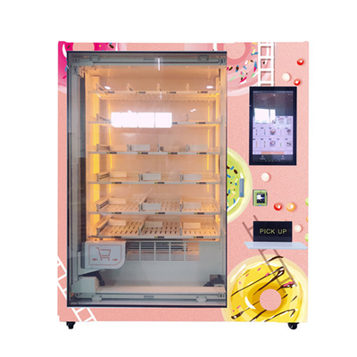 Van de Ijskast Automatische Cupcake van het liftsysteem van de de Automaatsalade Verse het VoedselAutomaat met 21.5inch-Touch screen