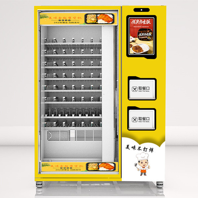 Automatische KleinhandelsvoedselAutomaat met Ijskast en Dubbele Microgolf
