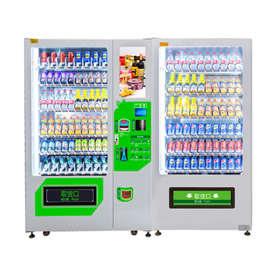 De grote van Capaciteitsdranken en Snacks Automaat van Combo met de Dubbele Automaten van de Kabinetscombinatie