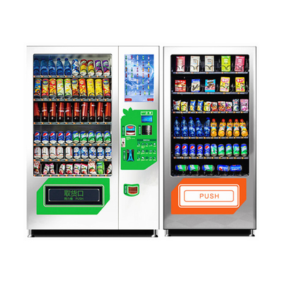 De grote van Capaciteitsdranken en Snacks Automaat van Combo met de Dubbele Automaten van de Kabinetscombinatie