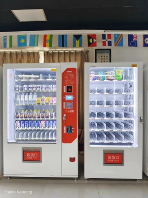 De grote van Capaciteitsdranken en Snacks Automaat van Combo met de Dubbele Automaten van de Kabinetscombinatie